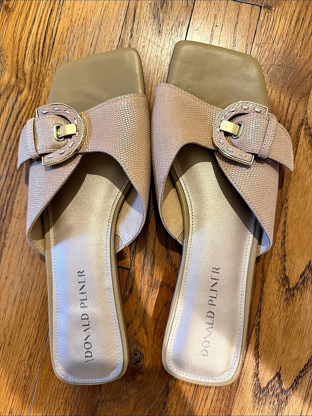 Donald Pliner Buckle Mules in Brown US 10M
